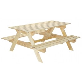 TRAMONTINA PICNIC NATURAL SOLID WOOD TABLE AND BENCHES SET 91650050 TRAMONTINA ΣΕΤ ΤΡΑΠΕΖΙ ΚΑΙ ΠΑΓΚΟΙ ΠΙΚΝΙΚ ΑΠΟ ΦΥΣΙΚΟ ΜΑΣΙΦ ΞΥΛΟ 91650050